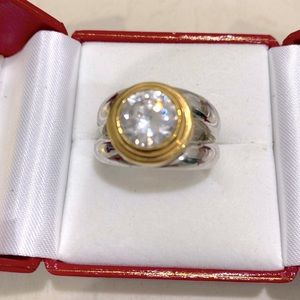 Ladies Vintage Gemstone Cocktail Ring 14KTGE ESPO